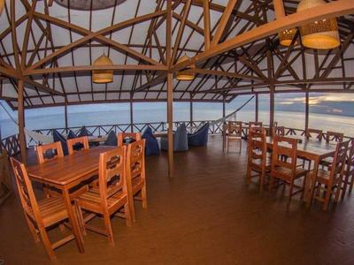 A resort deck in Derawan Islands with the view of ocean