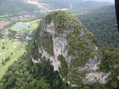 A tall rocky mountain in Kuala Lumpur
