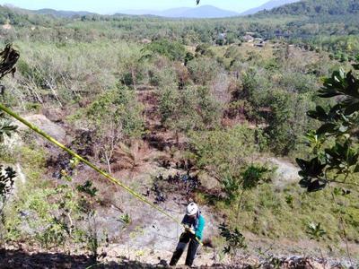 Big Slope Abseiling at Bukit Chandan