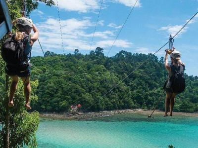 Coral Flyer zipline at Tunku Abdul Rahman Marine Park