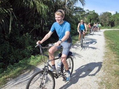 Cycling tourists exploring the outskirts of Nibong Tebal