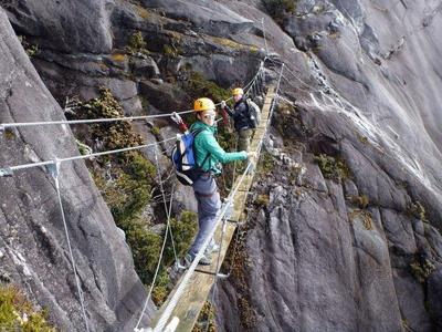 Hanging bridge on Via Ferrata route