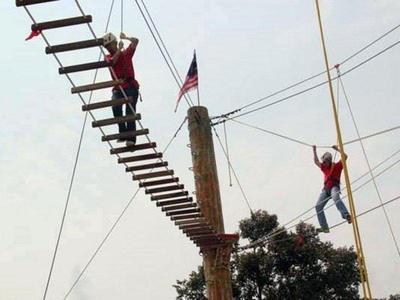 High rope obstacle course at Desaru
