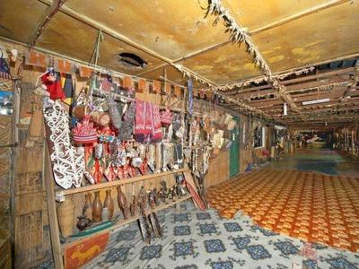 Inside of a longhouse at Aiman Batang Ai