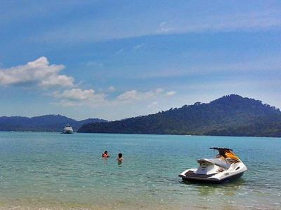 Jetski stopped near the shore in Langkawi