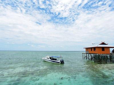 Mabul island stilt village house