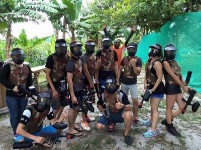 Paintball war game in Desaru Fruit Farm