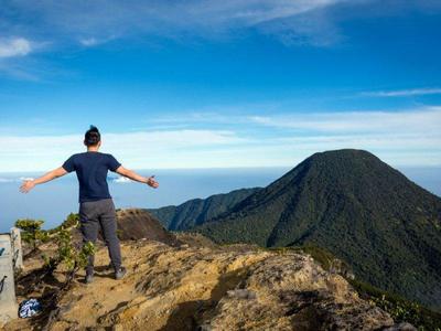 peak of mt gede indonesia