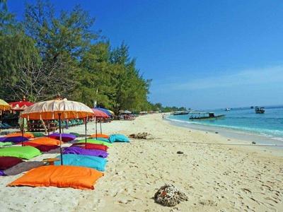 Sandy beach in Gili Islands