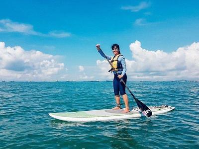 Stand up paddling at Frog Island