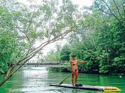 Stand up paddling At Sungei Tampines