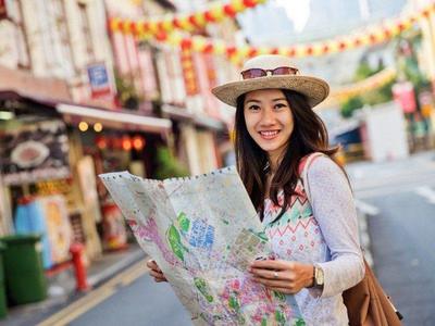 Tourist with a map