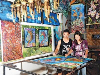 Traditional painting at Cherating Village in Kuantan