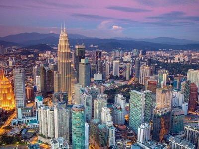View of KL City skyline at night