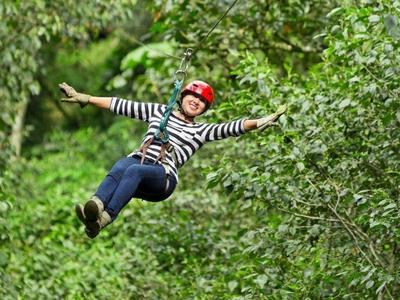 Ziplining activity on Bukit Tinggi